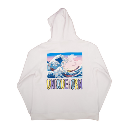 Uniquehorn Hokusai Hoodie - White